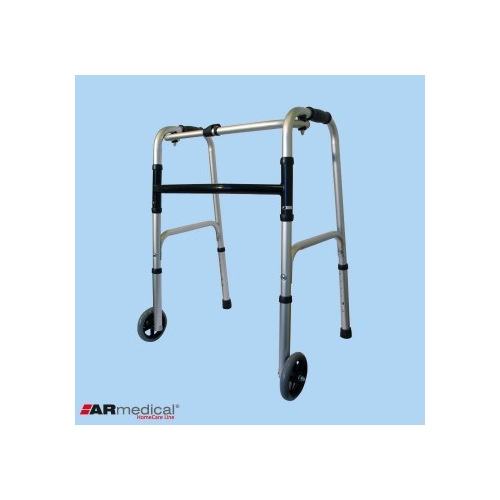 Balkonik aluminiowy składany, dwukołowy - koła 5"