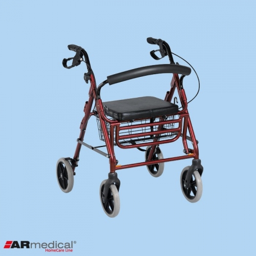 Podpórka rehabilitacyjna 4-kołowa - aluminiowa COMFORT