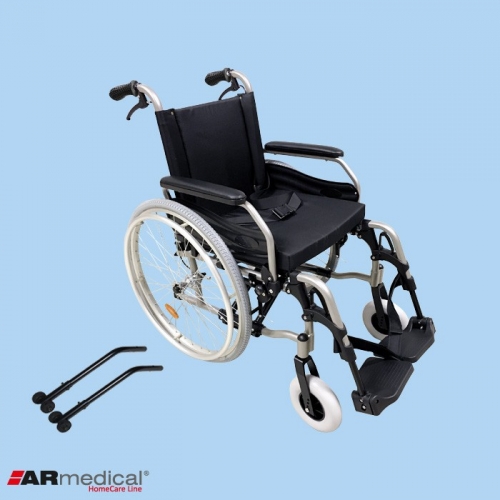 Wózek inwalidzki aluminiowy Dynamic z kołami anty-wywrotnymi