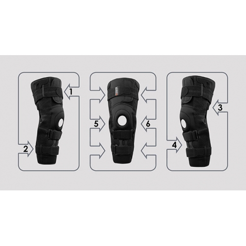 Orteza na goleń i udo z regulacją zakresu ruchomości z systemem ACL PRECISION POWER, AM-OSK-ZL/2RA-ACL