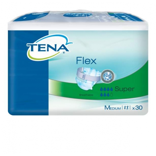 TENA Flex Super Medium, pieluchomajtki, 30 sztuk