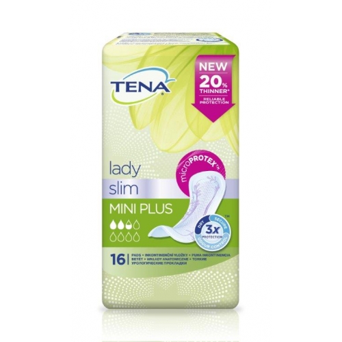 TENA Lady Slim Mini Plus, specjalistyczne podpaski, 16 sztuk