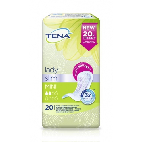TENA Lady Slim Mini, specjalistyczne podpaski, 20 sztuk