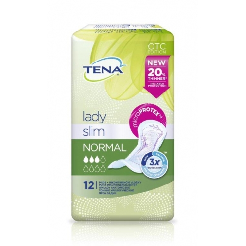 TENA Lady Slim Normal, specjalistyczne podpaski, 12 sztuk