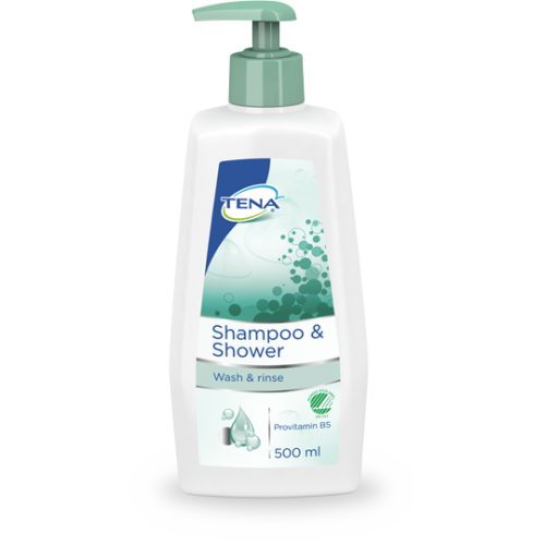 TENA Shampoo & Shower, szampon i żel pod prysznic 2-w-1, 500 ml