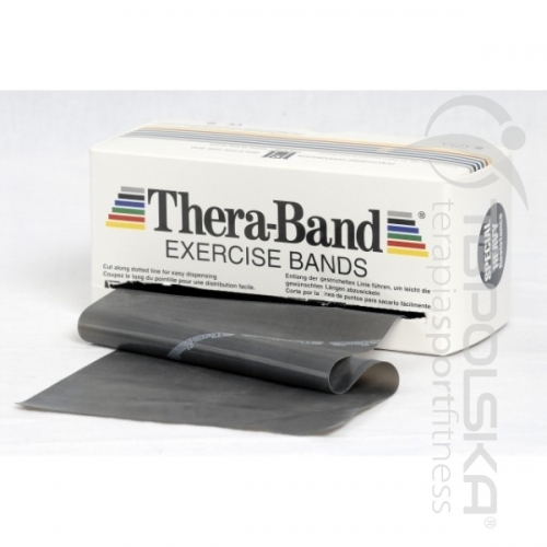 Taśmy rehabilitacyjne 5,5 m Thera Band® czarna, specjalna mocna