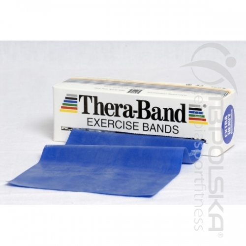 Taśmy rehabilitacyjne 2,5 m Thera Band® niebieska, extra mocna